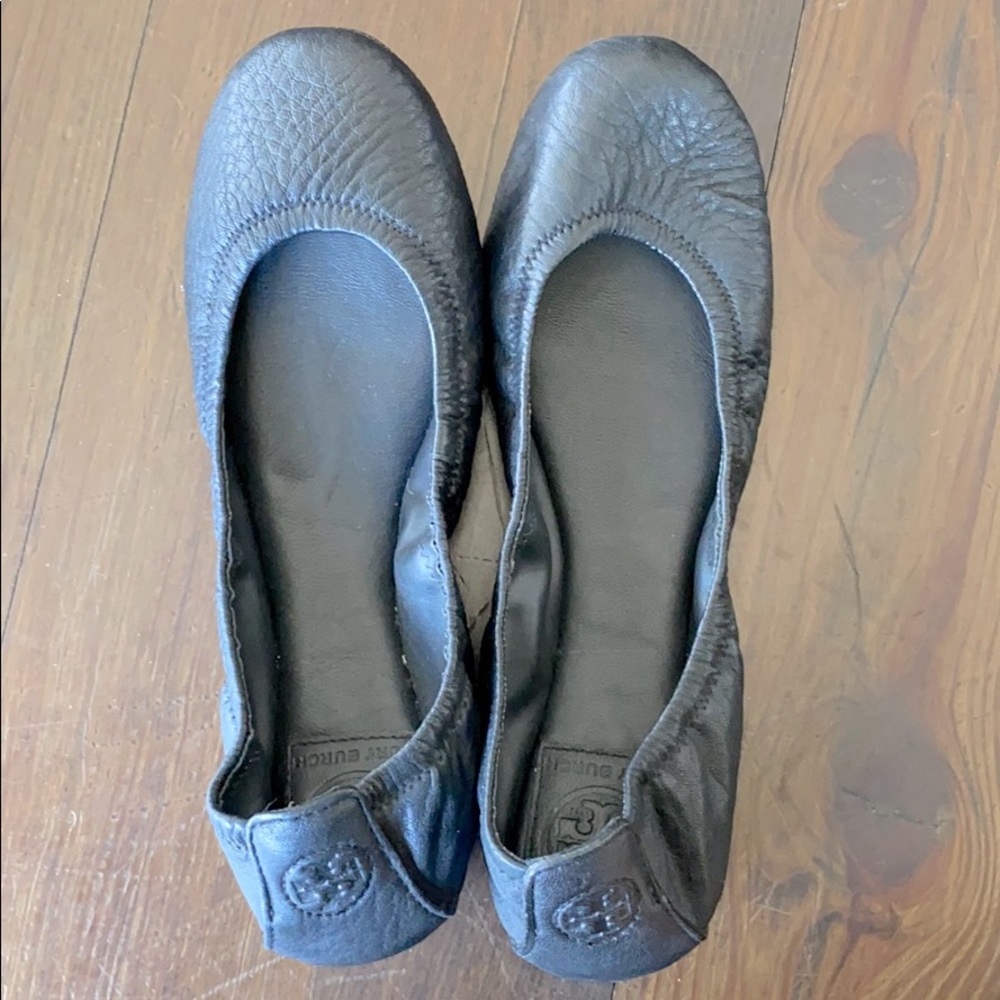 Tory Burch Black Flats